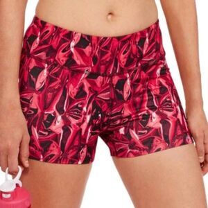 AVIA Captivate Shorts 3" Inseam size Medium Red Coral Print D23